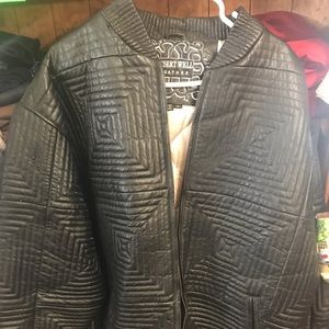 Desert Wells Leather Bikers Coat XL